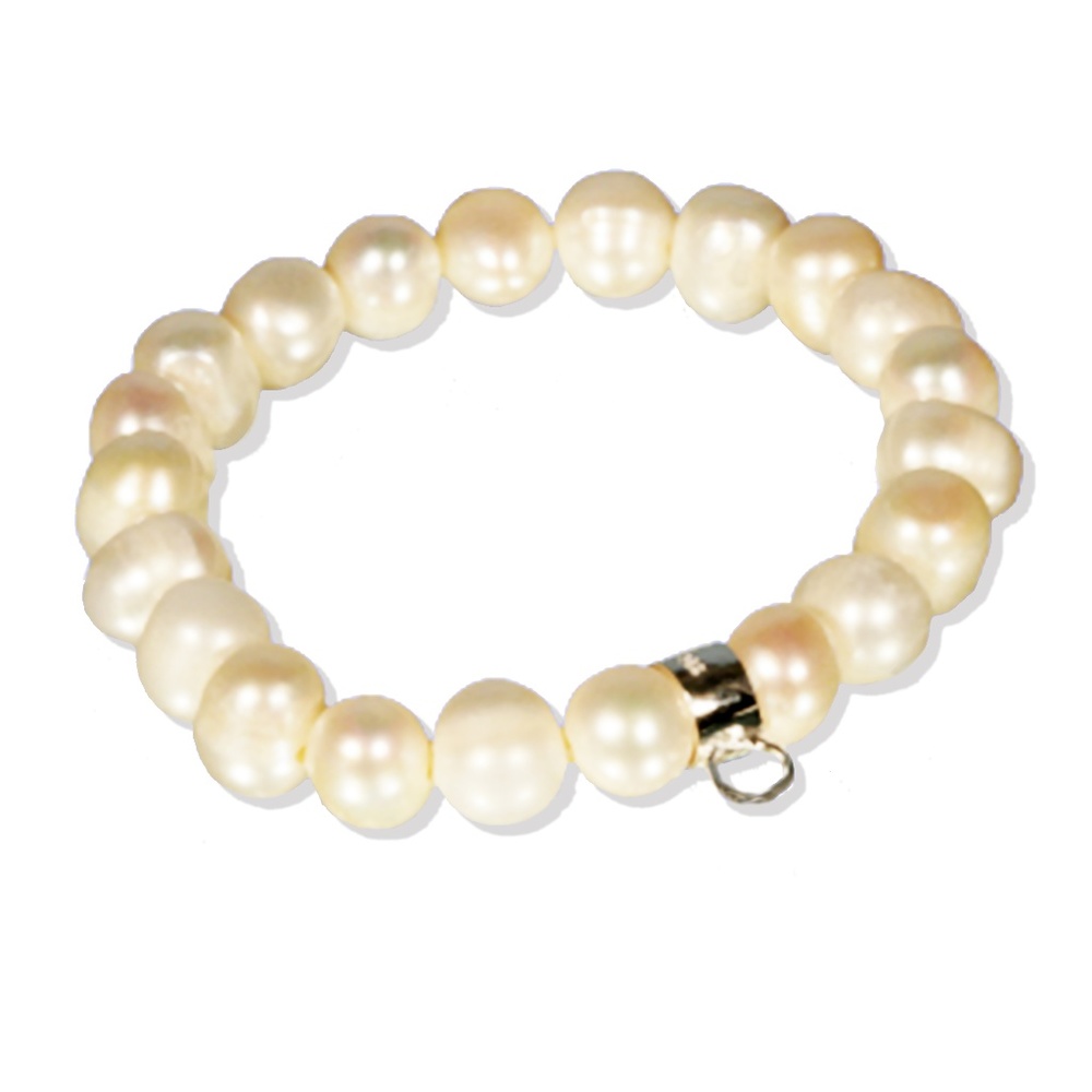 Pearl Strand With Silver Charm Holder Bracelet NWT